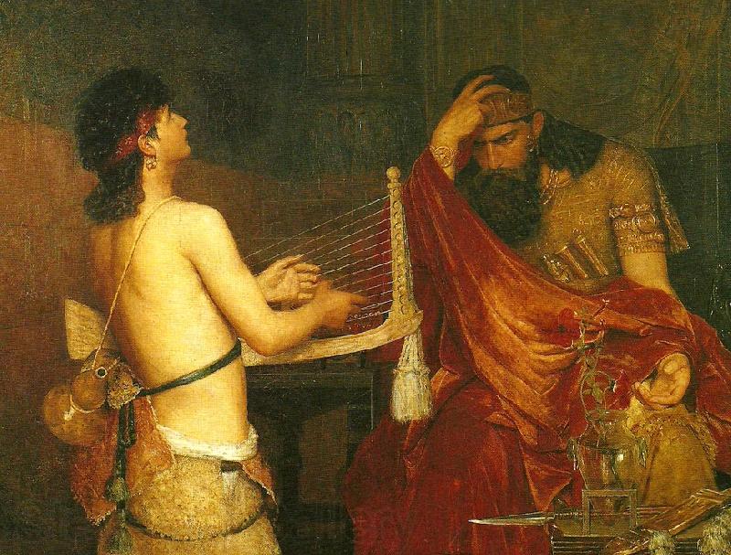 Ernst Josephson david och saul France oil painting art